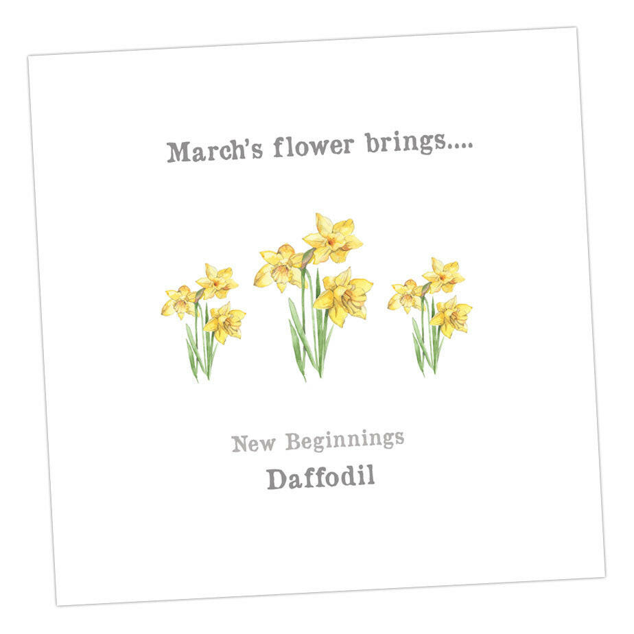 March Daffodils Card Greeting & Note Cards Crumble and Core   