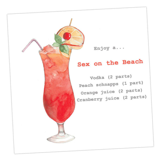 Sex on the Beach Card Greeting & Note Cards Crumble and Core   