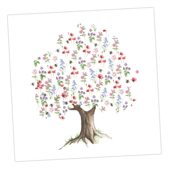 Cut Out Floral Tree Greeting Card Greeting & Note Cards Crumble and Core   